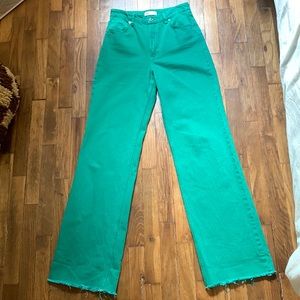 Zara Green flare jeans